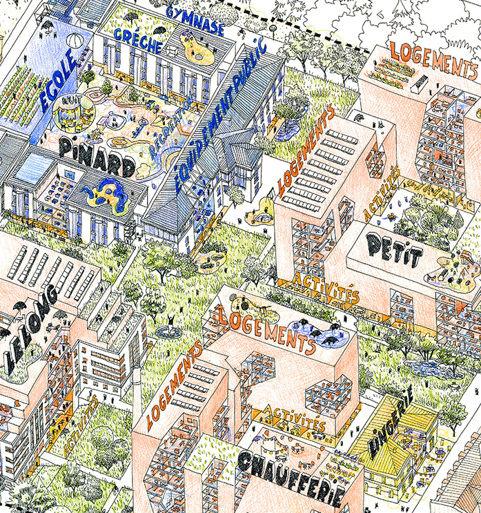 Projet Saint-Vincent-de-Paul, Paris, croquis de Diane Berg